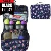 Kopen ???? Reismonkey Ophangbare Toilettas Met Haak – Donkerblauw Met Flamingo Print – Travel Bag Organizer Voor Dames/Meisje – Hangende Make-up Tas/Cosmetic Bag – Reizen - Cadeau Voor Dames/Vrouwen ????