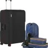 Uitgang ???? CarryOn Protector Luxe Grote Reiskoffer - Trolley 77cm Met TSA-klikslot - 4-delige Packer Set - Ultralicht - Zwart ???? 2 Uitgang ???? CarryOn Protector Luxe Grote Reiskoffer - Trolley 77cm Met TSA-klikslot - 4-delige Packer Set - Ultralicht - Zwart ???? -New Rebels shop 550x576 3