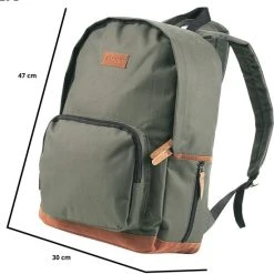 Groothandel ???? Chappo Classic Rugzak - Vintage Rugtas 18 Ltr - Tas Voor Studie/ Werk - Waterbestendig - Khaki ⭐ -New Rebels shop 550x577 2