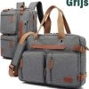 Beste Verkoop ???? Merkloos Converteerbare Rugzak - Messenger Schouderrugzak - 17,3 Inch Laptoptas - Handtas - Zakelijke Reisrugzak Rugzak - Grijs ???? -New Rebels shop 550x579 3