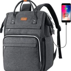 Beste Verkoop ⌛ Rugzak Voor Dames Met RFID-tas, Laptoprugzak Voor 15,6-inch Laptop, Waterdicht En Anti-diefstal, Dagrugzak Voor Reizen, Zaken, Werk, Schoolrugzak Voor Tienermeisjes (donkergrijs) ???? -New Rebels shop 550x583 13