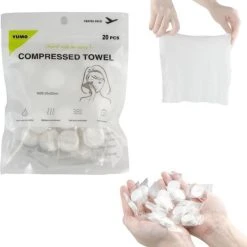 Top 10 ???? Merkloos Decopatent® 20 STUKS Compressed Towels Voor Reis Of Onderweg - Travel Towel - Handdoek - Gecomprimeerde Doekjes - In Tablet Vorm ????