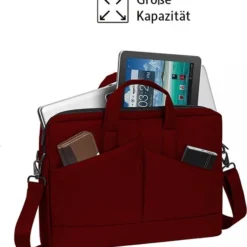 Gloednieuw ???? VEGMANN 6457 Laptoptas 17.3 Inch Notebooktas 17 Inch Aktetas Waterdichte Schoudertas Schooltas Leraar Werktas Vrouwen Mannen Rood ???? -New Rebels shop 550x588 3