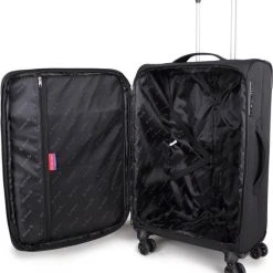 Kopen ???? Decent D-Upright Medium Koffer - 66 Cm Expandable - TSA Slot - Zwart ❤️ -New Rebels shop 550x597 6