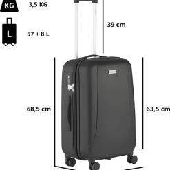 Beste recensies van ✨ CarryOn Skyhopper Reiskoffer - 68.5cm TSA Trolley Met Expander En OKOBAN - Zwart ???? -New Rebels shop 550x603 1