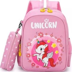 Aanbiedingen ???? MINIIYOU Roze Unicorn Rugzak Met Sterren Etui ⌛