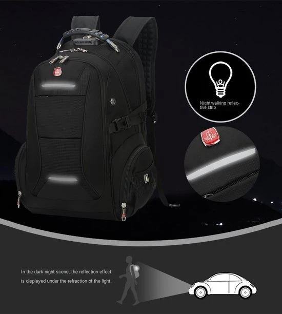 Goedkoop ???? ASA-STAR Rugzak Met USB Charging Anti-theft Laptop -Anti-Diefstal- Met Slot (zwart) - Inclusief 2 USB Oplaadstation- ???? Backpack - School - Office - Travel- Reistassen - Rugzak Slim Fit School/college Tas Jongens/meisjes ???? 7 Goedkoop ???? ASA-STAR Rugzak Met USB Charging Anti-theft Laptop -Anti-Diefstal- Met Slot (zwart) - Inclusief 2 USB Oplaadstation- ???? Backpack - School - Office - Travel- Reistassen - Rugzak Slim Fit School/college Tas Jongens/meisjes ???? - Afbeelding 5