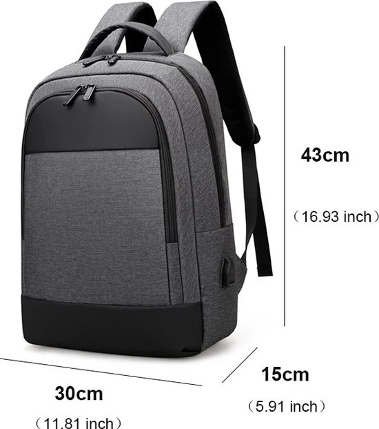 Promo ???? TK-products Zakelijke Multifunctionele Rugzak 15 Inch Laptop Vak - USB Poort Rugtas Voor Werk, School Of Reizen - Waterdichte Tas Voor Heren/Dames - ???? Backpack - Grij ⌛ 4 Promo ???? TK-products Zakelijke Multifunctionele Rugzak 15 Inch Laptop Vak - USB Poort Rugtas Voor Werk, School Of Reizen - Waterdichte Tas Voor Heren/Dames - ???? Backpack - Grij ⌛ - Afbeelding 2