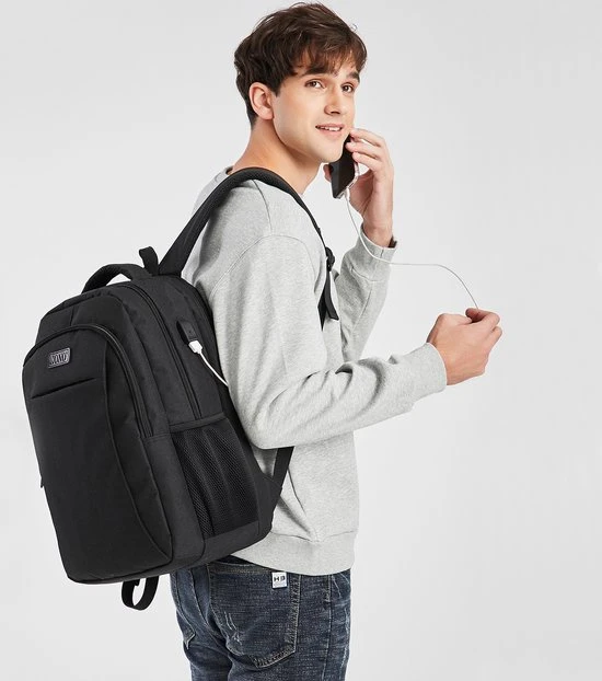 Flash-uitverkoop ⭐ Kono Rugzak - Schooltas - 15,6 Inch Laptop Rugtas - Dames/Heren - 28L - Waterafstotend - Zwart ???? 13 Flash-uitverkoop ⭐ Kono Rugzak - Schooltas - 15,6 Inch Laptop Rugtas - Dames/Heren - 28L - Waterafstotend - Zwart ???? - Afbeelding 11