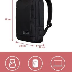 Korting ???? Ticaba Jones - Waterafstotende Laptop Rugzak Inclusief Usb Oplaadstation - 14 T/m 15,6 Inch - Rugtas Voor Dames En Heren - Zwart ❤️ -New Rebels shop 550x626