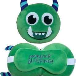 Hete verkoop ⭐ Resteazzz Monster Reiskussen Met Slaapmasker Voor Kinderen - Knuffeldier - Kussentjes En Slaapmaskers Voor Onderweg, In Het Vliegtuig Of In De Auto ✔️