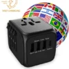 Korting ???? Douxe Universele Wereldstekker - Fast Charging Reisstekker Te Gebruiken In +150 Landen! - Zwart ????