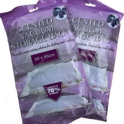 Beste deal ❤️ Merkloos Vacuumzakken Voor Kleding, Dekbed En Kussens - Opbergzakken - Set Van 2 Stuks - Opbergen - Vacuumzakken Kleding - Compressiezakken - Vacuum Opbergzakken | Met Lavendel Geur | Ruimtebesparing Van 70% | 2 Stuks 60 X 80 Cm | Transparant ????