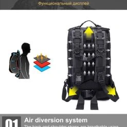 Goedkoop ???? Merkloos Mannen Vrouwen Militaire Tactische Rugzak - Waterdichte Bug Out Bag - Trekking Sport Reisrugzakken - Kamperen Wandelen Klimtassen - Zwart ???? -New Rebels shop 550x636