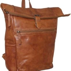 Aanbiedingen ???? Bear Design Pergola - Leren Laptop Rolltop Rugzak - 13 Inch - Cognac ???? -New Rebels shop 550x637 3