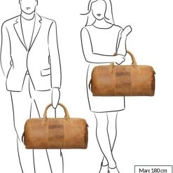 Aanbiedingen ❤️ Chesterfield Leren Reistas / Weekendtas William - 40 Liter - Cognac ???? -New Rebels shop 550x644 5