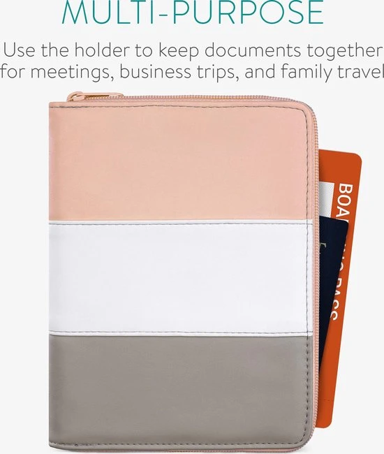 Gloednieuw ⭐ Navaris Documenthouder Met Rits - Opbergtasje Voor Reispapieren En Medische Documenten - Multifunctioneel Mapje - Organizer - Roze/Wit/Grijs ???? 8 Gloednieuw ⭐ Navaris Documenthouder Met Rits - Opbergtasje Voor Reispapieren En Medische Documenten - Multifunctioneel Mapje - Organizer - Roze/Wit/Grijs ???? - Afbeelding 6