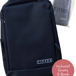 Korting ???? Ticaba Jones - Waterafstotende Laptop Rugzak Inclusief Usb Oplaadstation - 14 T/m 15,6 Inch - Rugtas Voor Dames En Heren - Zwart ❤️