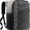 Flash-uitverkoop ???? Cabin Max CabinMax Manhatten – ???? Handbagage 20L – Rugzak – Schooltas - 40x20x25 Cm – Compact Reistas – Lichtgewicht – Grijs/Blauw ????