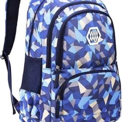 Beste deal ???? Merkloos Rugzak - Blauw - Abstract - Schooltas - Rugzak Kind - Rugtas - Back To School ???? Backpack ????