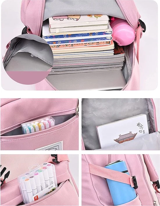 Beste deal ???? Veran Rugzak - Rugtas - School - Meisjes - Jongens - Tieners - Waterdicht - Boekentas - 25 Liter - Roze ???? 5 Beste deal ???? Veran Rugzak - Rugtas - School - Meisjes - Jongens - Tieners - Waterdicht - Boekentas - 25 Liter - Roze ???? - Afbeelding 3