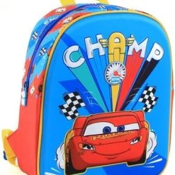 Hete verkoop ???? Disney Cars CARS Champ 3D Rugzak - Kinder Rugtas - School Tas - Kindertassen 3-6 Jaar - Auto Rugtas - Cadeau Kinderen ????