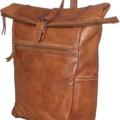 Aanbiedingen ???? Bear Design Pergola - Leren Laptop Rolltop Rugzak - 13 Inch - Cognac ???? -New Rebels shop 550x710 4