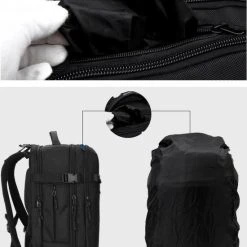 Uitgang ???? Omnistow ???? Handbagage Rugzak - 47x29x20cm - Cabin Approved ???? Backpack - Zwart - 27L - Waterafstotend - Laptopvak ???? -New Rebels shop 550x713 2