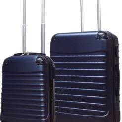 Aanbiedingen ???? Castillo Quadrant - 2 Delige ABS Kofferset - Donkerblauw ????