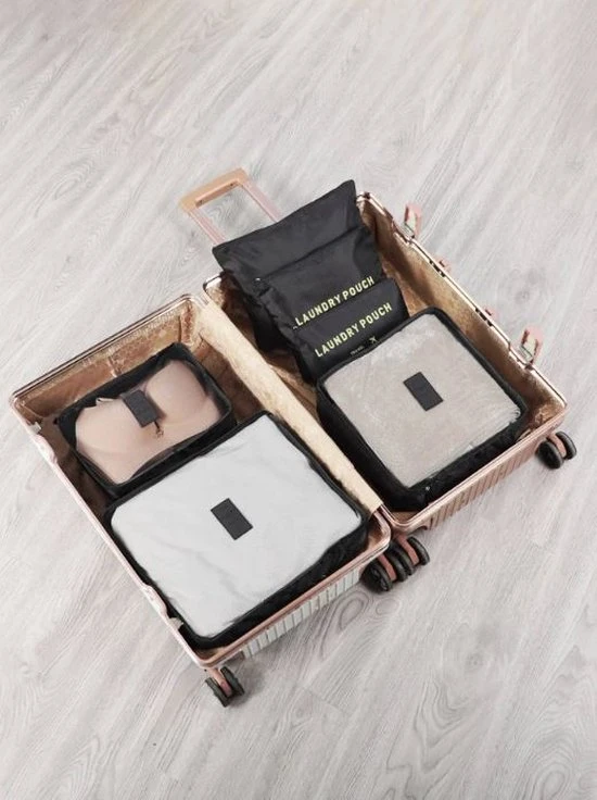 Gloednieuw ???? Jealie Packing Cubes 6-delig - Kleding Organiser Set - Opbergzakken - Reis Zakken - Inpak Kubussen - ???? Backpack - Reizen - Zwart ⭐ 4 Gloednieuw ???? Jealie Packing Cubes 6-delig - Kleding Organiser Set - Opbergzakken - Reis Zakken - Inpak Kubussen - ???? Backpack - Reizen - Zwart ⭐ - Afbeelding 2