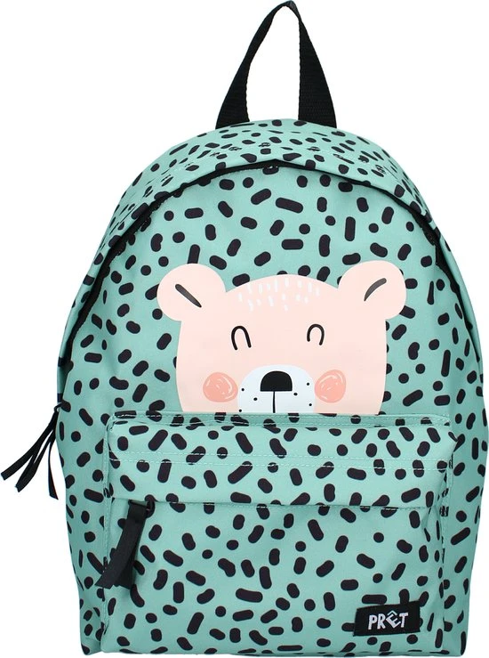 Nieuw ???? Prêt We Are Fun Rugzak - Groen - Beer ???? 3 Nieuw ???? Prêt We Are Fun Rugzak - Groen - Beer ????