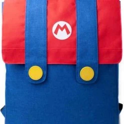 Promo ???? Nintendo Rugzak Super Mario 21 Liter Polyester Rood/blauw ⭐