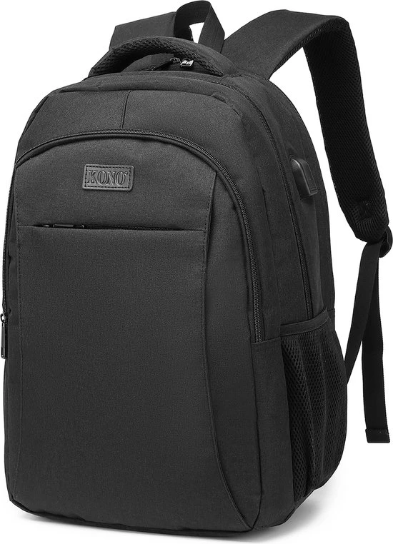 Flash-uitverkoop ⭐ Kono Rugzak - Schooltas - 15,6 Inch Laptop Rugtas - Dames/Heren - 28L - Waterafstotend - Zwart ???? 3 Flash-uitverkoop ⭐ Kono Rugzak - Schooltas - 15,6 Inch Laptop Rugtas - Dames/Heren - 28L - Waterafstotend - Zwart ????