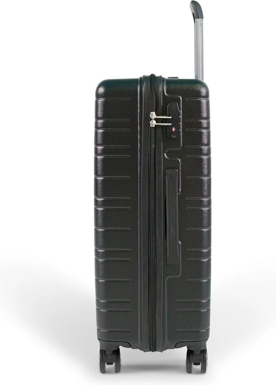 Beste Verkoop ✔️ ©TROLLEYZ - Amsterdam No.9 - Reiskoffer 69cm Met TSA Slot - Dubbele Wielen - 360° Spinners - 100% ABS - Reiskoffer In Night Black ???? 4 Beste Verkoop ✔️ ©TROLLEYZ - Amsterdam No.9 - Reiskoffer 69cm Met TSA Slot - Dubbele Wielen - 360° Spinners - 100% ABS - Reiskoffer In Night Black ???? - Afbeelding 2