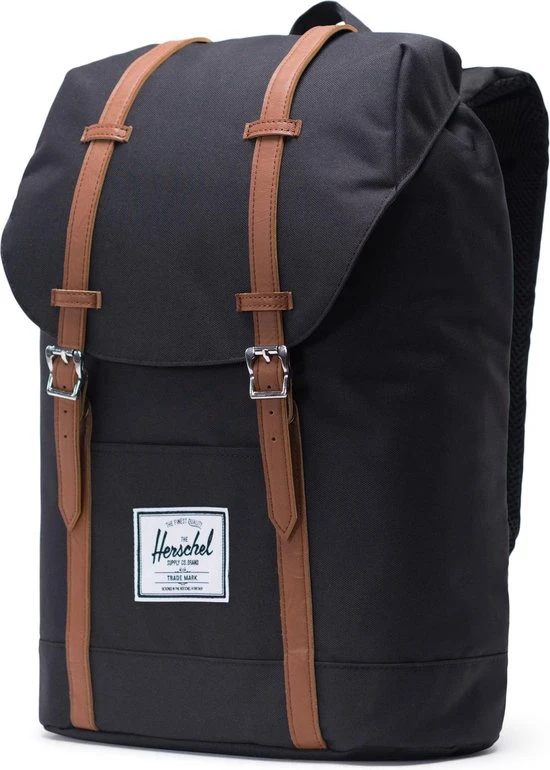 Gloednieuw ❤️ Herschel Retreat - Black/Tan Synthetic Leather / Rugzak Met 15" Fleece Gevoerd Laptopvak - 19.5L Opbergruimte - Magnetische Sluiting / Met Levenslange Fabrieksgarantie / Limited Lifetime Warranty / Zwart ???? 31 Gloednieuw ❤️ Herschel Retreat - Black/Tan Synthetic Leather / Rugzak Met 15" Fleece Gevoerd Laptopvak - 19.5L Opbergruimte - Magnetische Sluiting / Met Levenslange Fabrieksgarantie / Limited Lifetime Warranty / Zwart ???? - Afbeelding 29