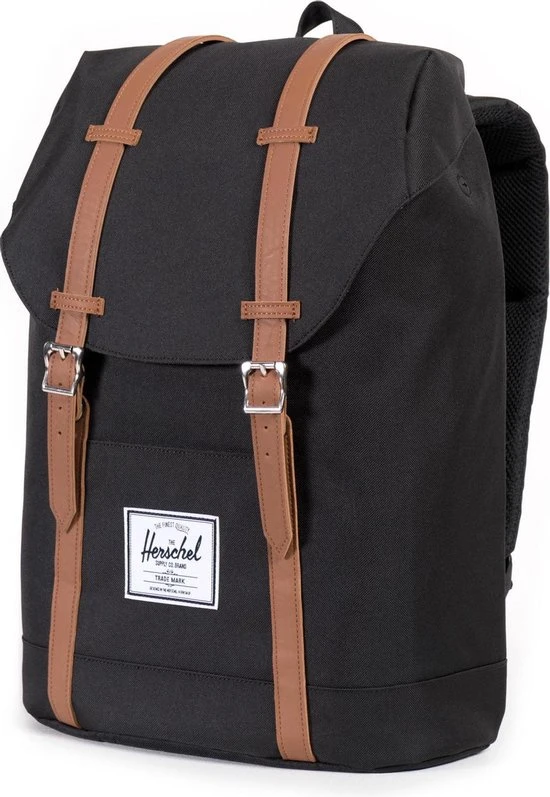 Gloednieuw ❤️ Herschel Retreat - Black/Tan Synthetic Leather / Rugzak Met 15" Fleece Gevoerd Laptopvak - 19.5L Opbergruimte - Magnetische Sluiting / Met Levenslange Fabrieksgarantie / Limited Lifetime Warranty / Zwart ???? 28 Gloednieuw ❤️ Herschel Retreat - Black/Tan Synthetic Leather / Rugzak Met 15" Fleece Gevoerd Laptopvak - 19.5L Opbergruimte - Magnetische Sluiting / Met Levenslange Fabrieksgarantie / Limited Lifetime Warranty / Zwart ???? - Afbeelding 26