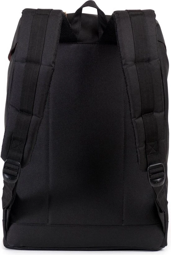 Gloednieuw ❤️ Herschel Retreat - Black/Tan Synthetic Leather / Rugzak Met 15" Fleece Gevoerd Laptopvak - 19.5L Opbergruimte - Magnetische Sluiting / Met Levenslange Fabrieksgarantie / Limited Lifetime Warranty / Zwart ???? 6 Gloednieuw ❤️ Herschel Retreat - Black/Tan Synthetic Leather / Rugzak Met 15" Fleece Gevoerd Laptopvak - 19.5L Opbergruimte - Magnetische Sluiting / Met Levenslange Fabrieksgarantie / Limited Lifetime Warranty / Zwart ???? - Afbeelding 4