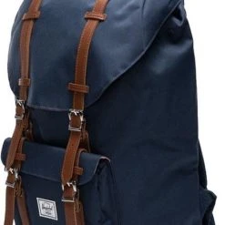 Groothandel ???? Herschel Little America - Navy/Tan Synthetic Leather / Ruime Rugzak Met 25L Opbergvolume - 15" Fleece-gevoerd Laptopvak - Magnetische Sluiting / Met Levenslange Fabrieksgarantie / Limited Lifetime Warranty / Blauw ???? -New Rebels shop 550x821 6