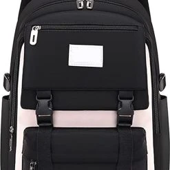 Flash-uitverkoop ???? Veran Rugzak - Rugtas - School - Meisjes - Jongens - Tieners - Waterdicht - Boekentas - 25 Liter - Zwart ????