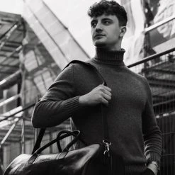 Flash-uitverkoop ⌛ Negotia Leather NEGOTIA Delta - Leren Weekendtas - Leren Reistas - Duffel Bag - 100% Luxe Top-Grain Leer - Zwart ???? -New Rebels shop 550x825 100