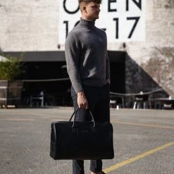 Flash-uitverkoop ⌛ Negotia Leather NEGOTIA Delta - Leren Weekendtas - Leren Reistas - Duffel Bag - 100% Luxe Top-Grain Leer - Zwart ???? -New Rebels shop 550x825 101