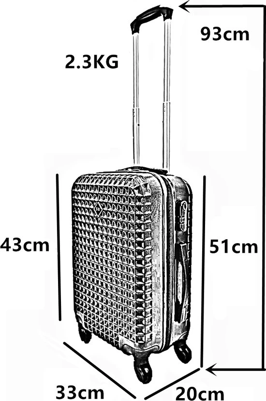 Beste Pirce ✔️ SB Travelbags ???? Handbagage Koffer 51cm 4 Wielen Trolley - Roze ???? 8 Beste Pirce ✔️ SB Travelbags ???? Handbagage Koffer 51cm 4 Wielen Trolley - Roze ???? - Afbeelding 6