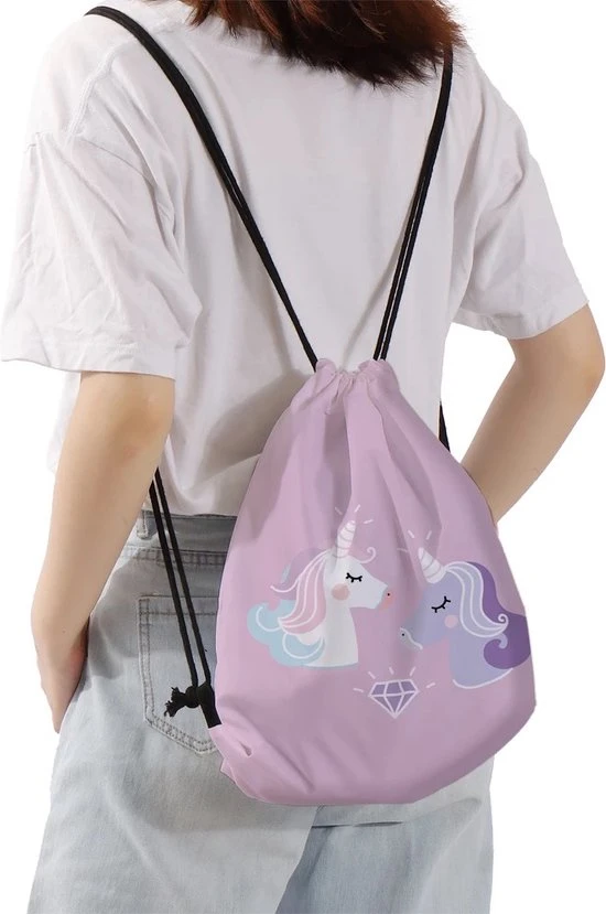 Promo ❤️ Isa's Friends Zwemtas - Gymtas "Friends" - Luxe Rugtas Met Trekkoorden - School Tas - Rugzak ???? 6 Promo ❤️ Isa's Friends Zwemtas - Gymtas "Friends" - Luxe Rugtas Met Trekkoorden - School Tas - Rugzak ???? - Afbeelding 4